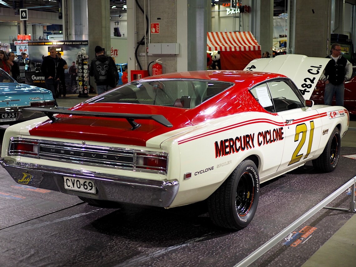 1969-Mercury-Cyclone-Spoiler-NASCAR-Cale-Yarborough-Special-KaiLappalainen-CCBY40-WheelsFI Tekijä: Kai Lappalainen, lisenssi: CC-BY-40