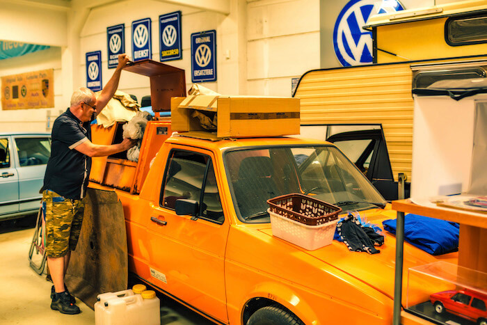 Golfstrudel Caddy roskienkuljetusauto. Tekijä ja copyright: Volkswagen AG.
