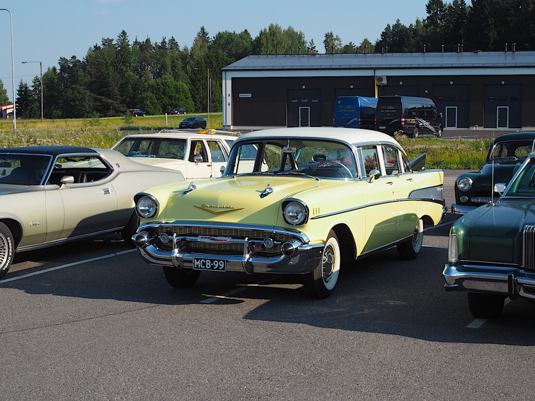 1957 Chevrolet Bel Air 4d 283cid. Tekijä: Kai Lappalainen. Lisenssi: CC-BY-40.