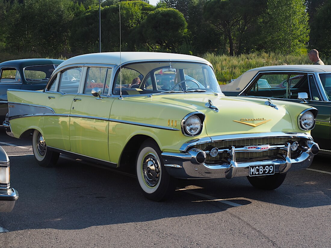 1957 Chevrolet Bel Air 4d 283cid. Tekijä: Kai Lappalainen. Lisenssi: CC-BY-40.