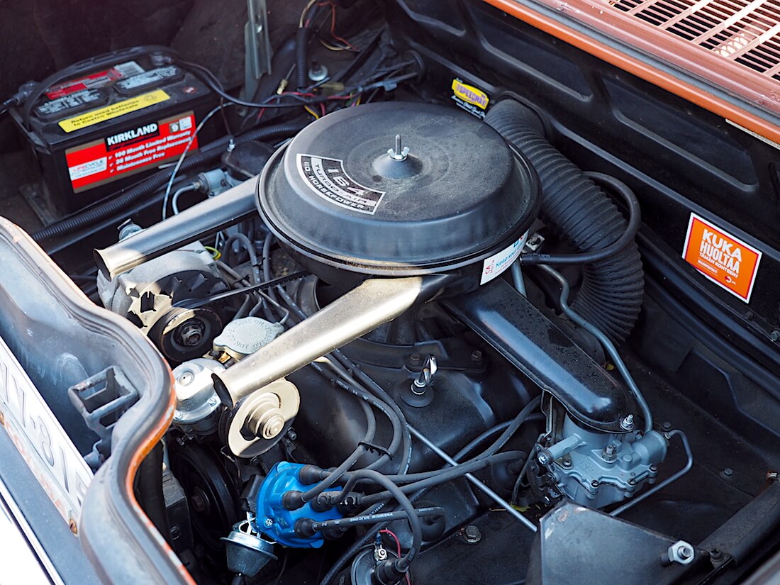 1969 Chevrolet Corvair 164cid ilmajäähdytteinen moottori. Tekijä: Kai Lappalainen, lisenssi: CC-BY-40.