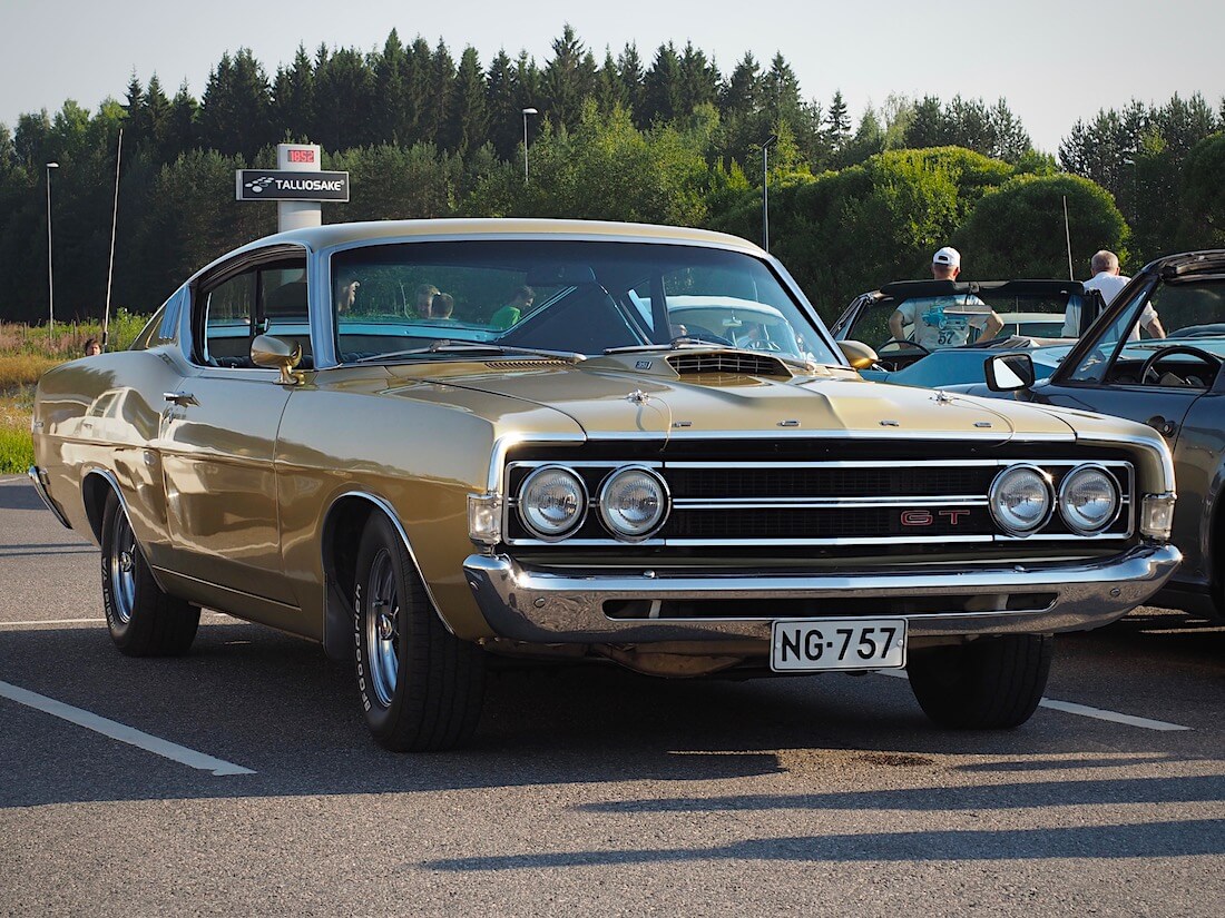 1969 Ford Torino GT Sportsroof 351cid V8-moottorilla. Tekijä: Kai Lappalainen. Lisenssi: CC-BY-40.