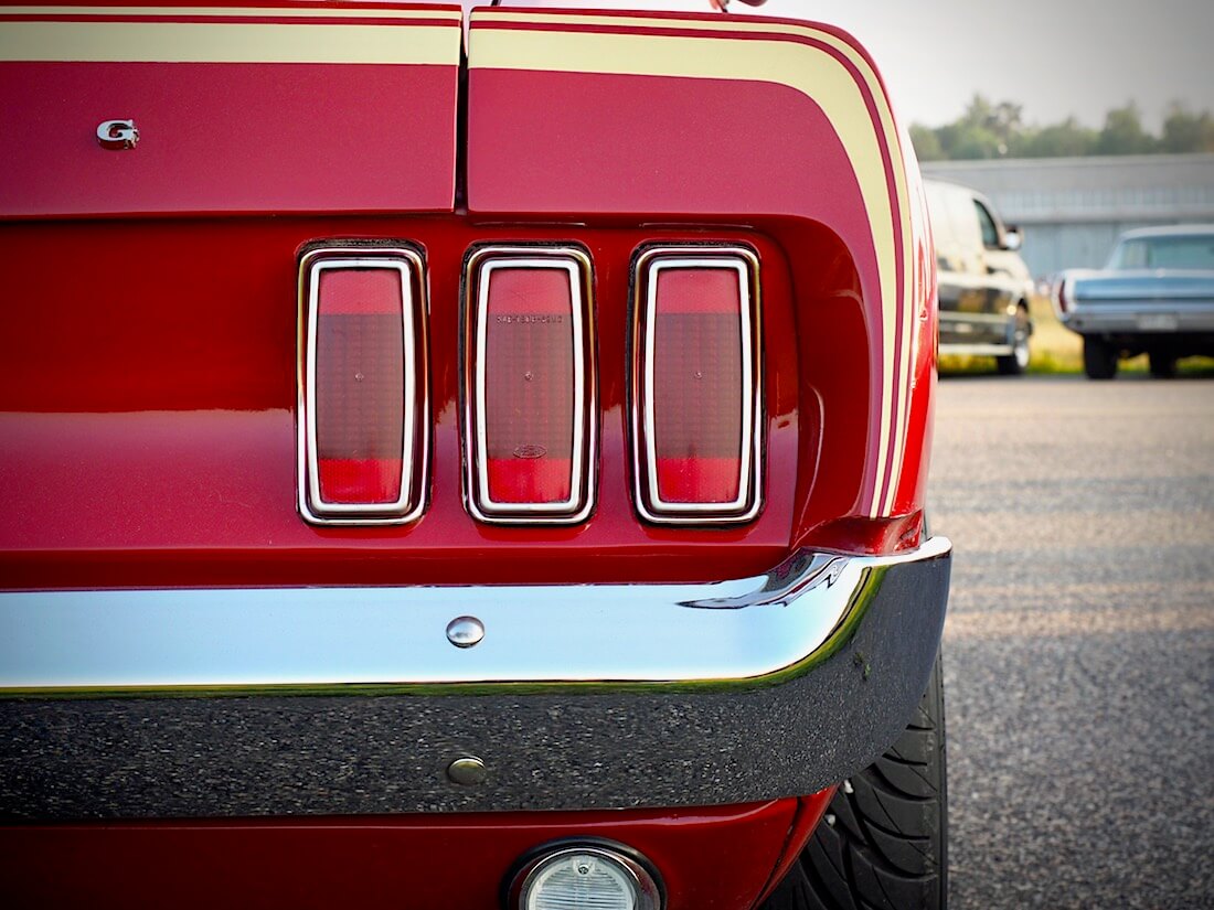 1969 Ford Mustang Mach 1 351cid takavalo. Tekijä: Kai Lappalainen. Lisenssi: CC-BY-40.