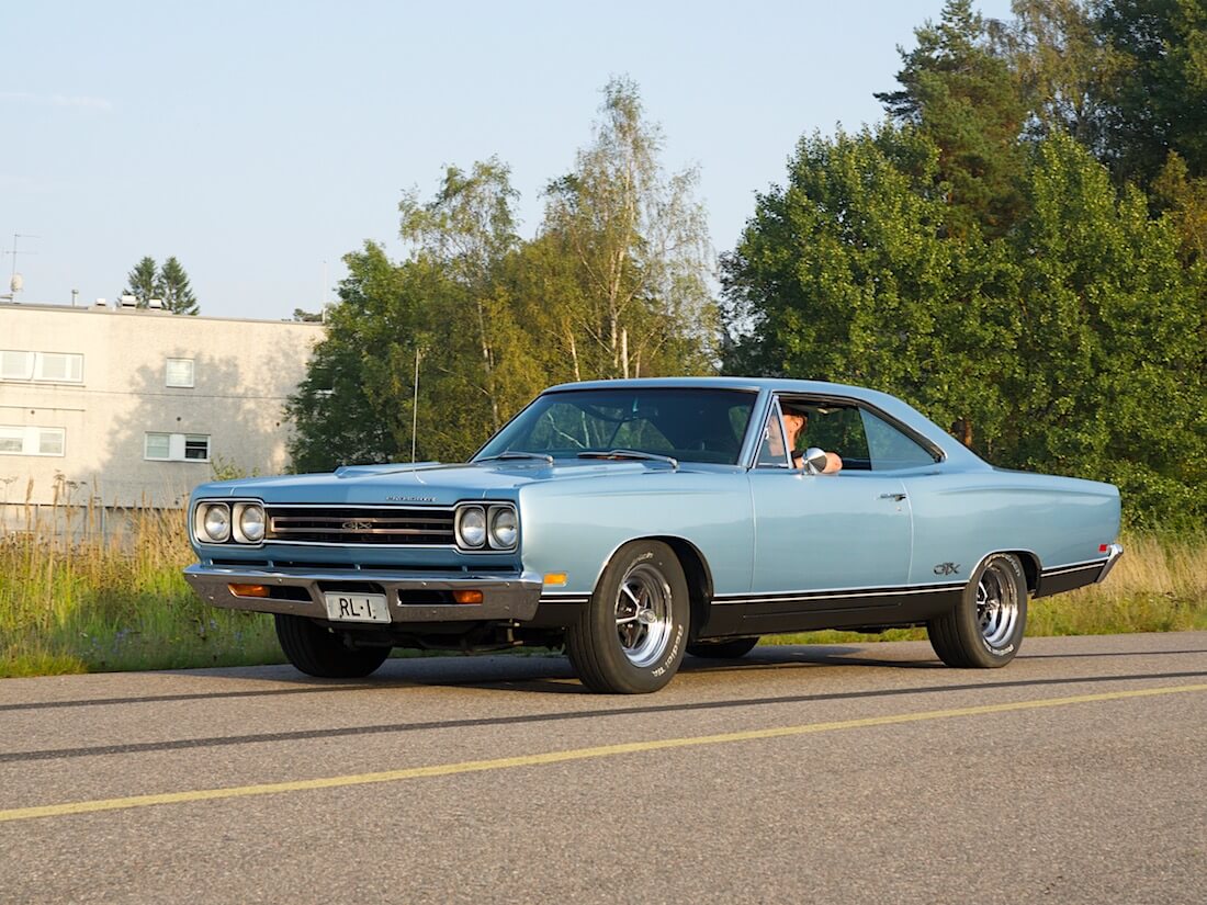 1969 Plymouth GTX 440cid V8. Tekijä: Kai Lappalainen. Lisenssi: CC-BY-40.