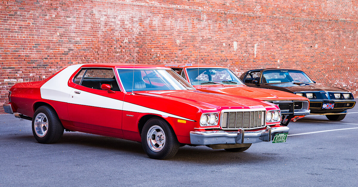 1975 Ford Gran Torino Starsky & Hutch -replica. Tekijä: Nicholas Erwin, lisenssi: CCBYNCND20.