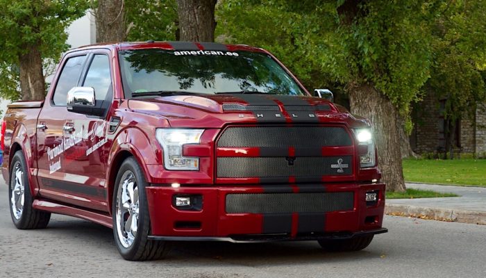 2017 Ford F-150 Shelby Super Snake keula ja raidat. Tekijä: Kai Lappalainen. Lisenssi: CC-BY-40.