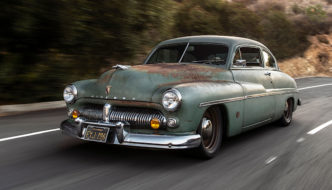 1949 Mercury Coupe Derelict Teslan sähkömoottorilla. Kuva ja copyright: ICON.