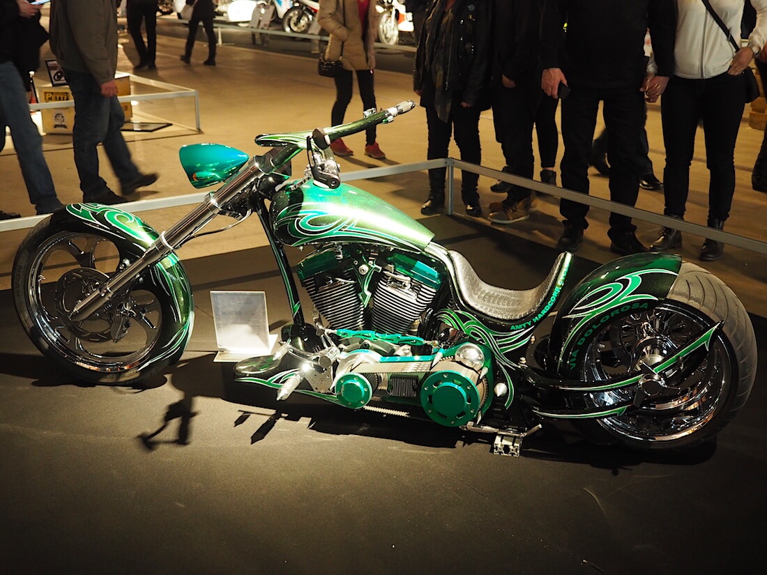 1992 Harley Davidson FLSTF FatBoy Softail Custom. Kuva: Kai Lappalainen. Lisenssi: CC-BY-40.