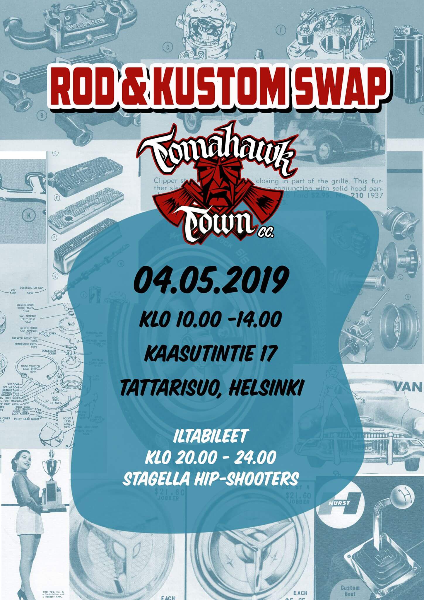 Tomahawk Town Rod & Custom Swap 2019. Kuva ja copyright: Tomahawk Town.