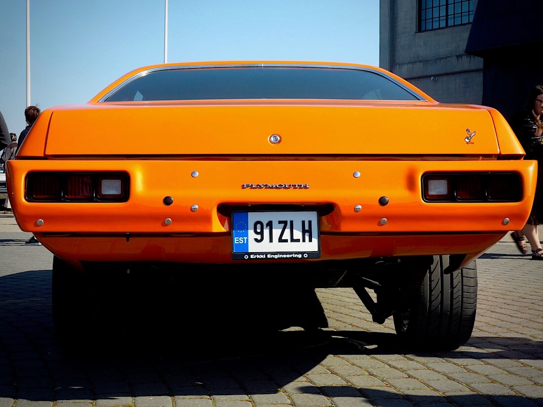 Oranssi 1973 Plymouth Road Runner 400cid. Kuva: Kai Lappalainen. Lisenssi: CC-BY-40.