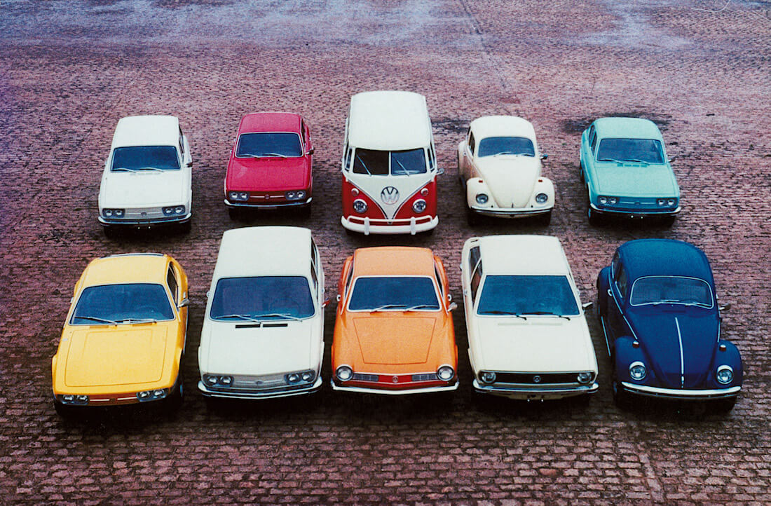 Brasilian Volkswagenin valmistamia autoja 1970-luvun alusta. Kuva ja copyright: Volkswagen of Brazil.