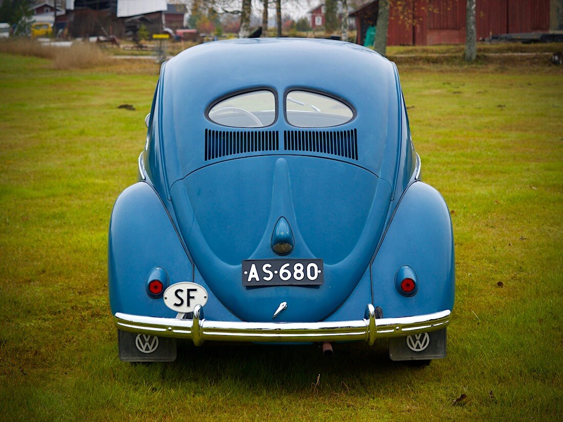 1951 VW kuplan kaksiosainen takalasi