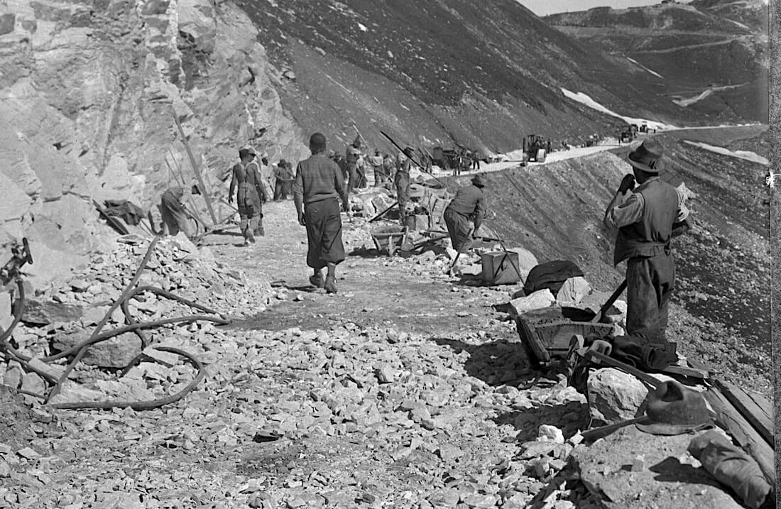 Grossglockner alppitien rakennustyömaa