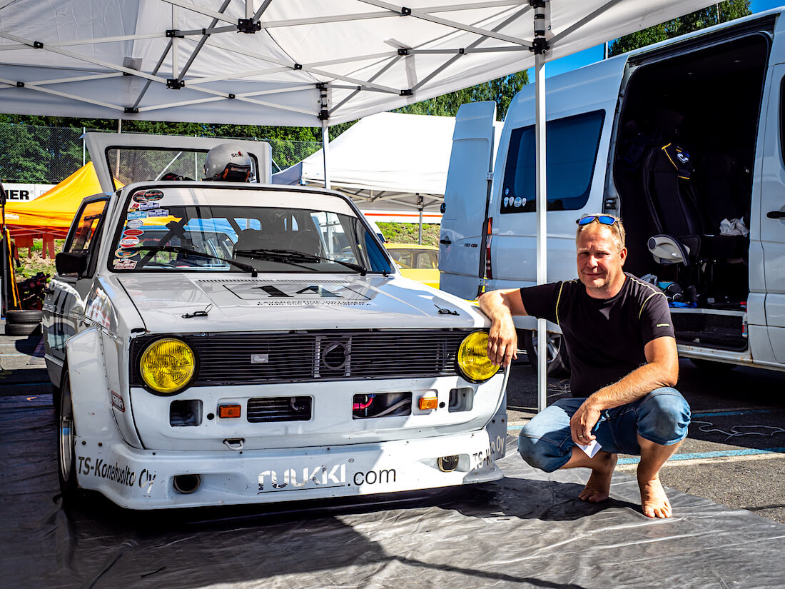 Juha Laaksosen 1981 Volkswagen Golf 16S kilpa-auto