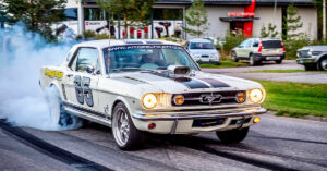 1965 Ford Mustang burnout