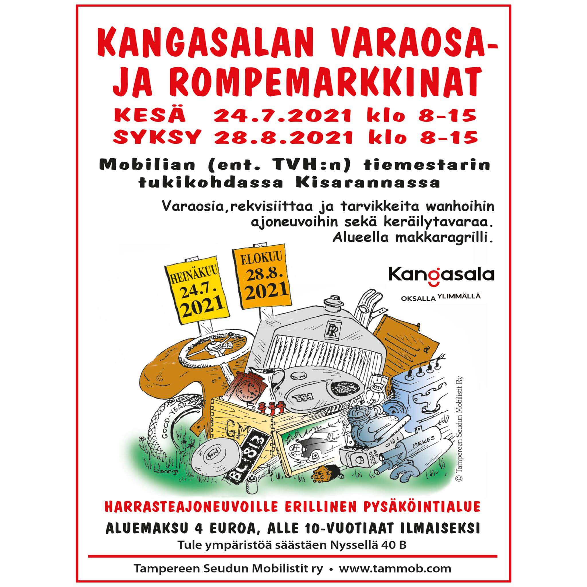 Kangasalan varaosa- ja rompemarkkinat 2021