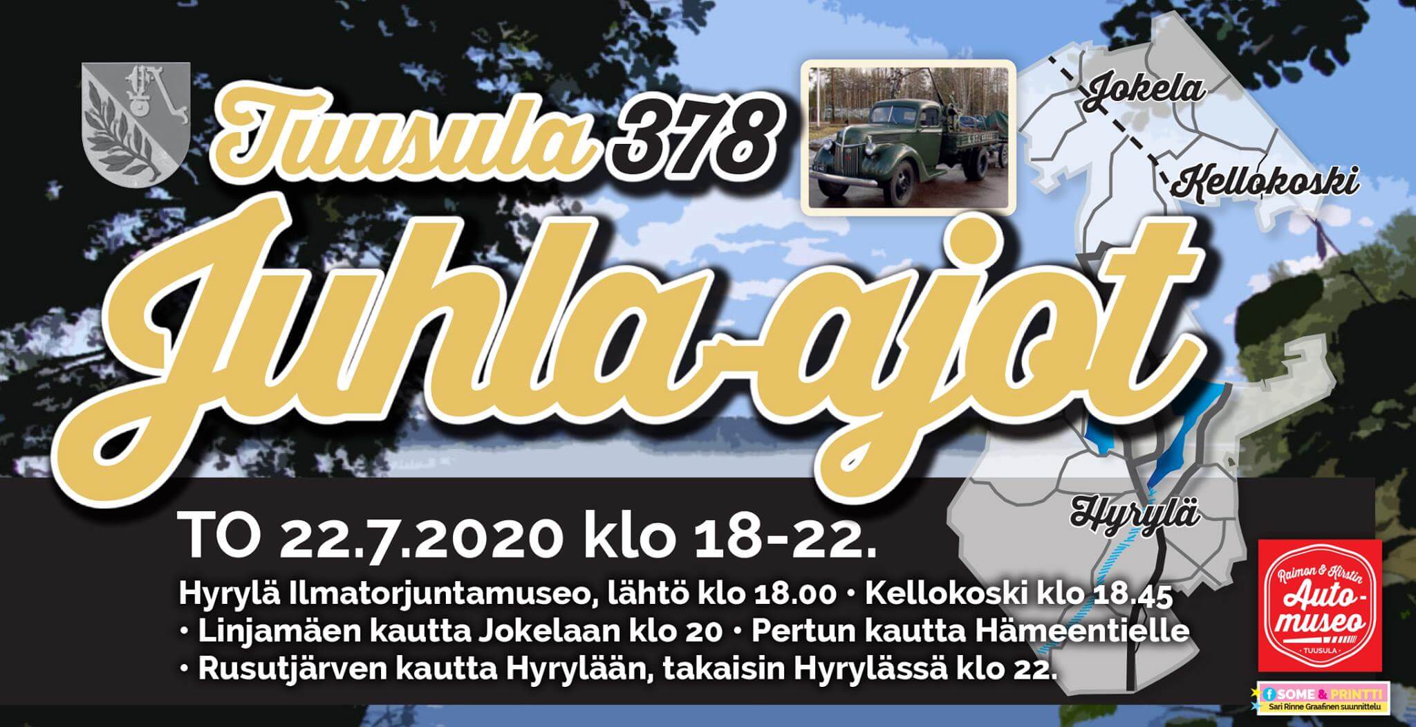 Tuusula 378 Juhla-ajo 22.7.2021 mainos