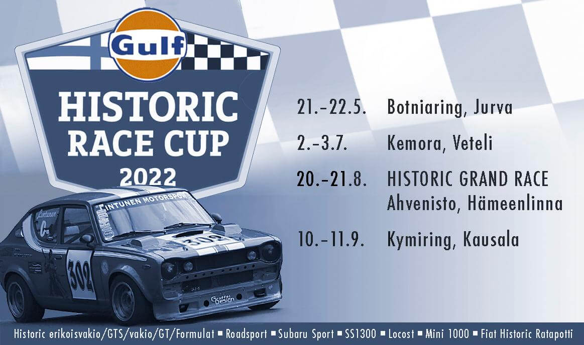 Historic Race Cup 2022 kisakalenteri