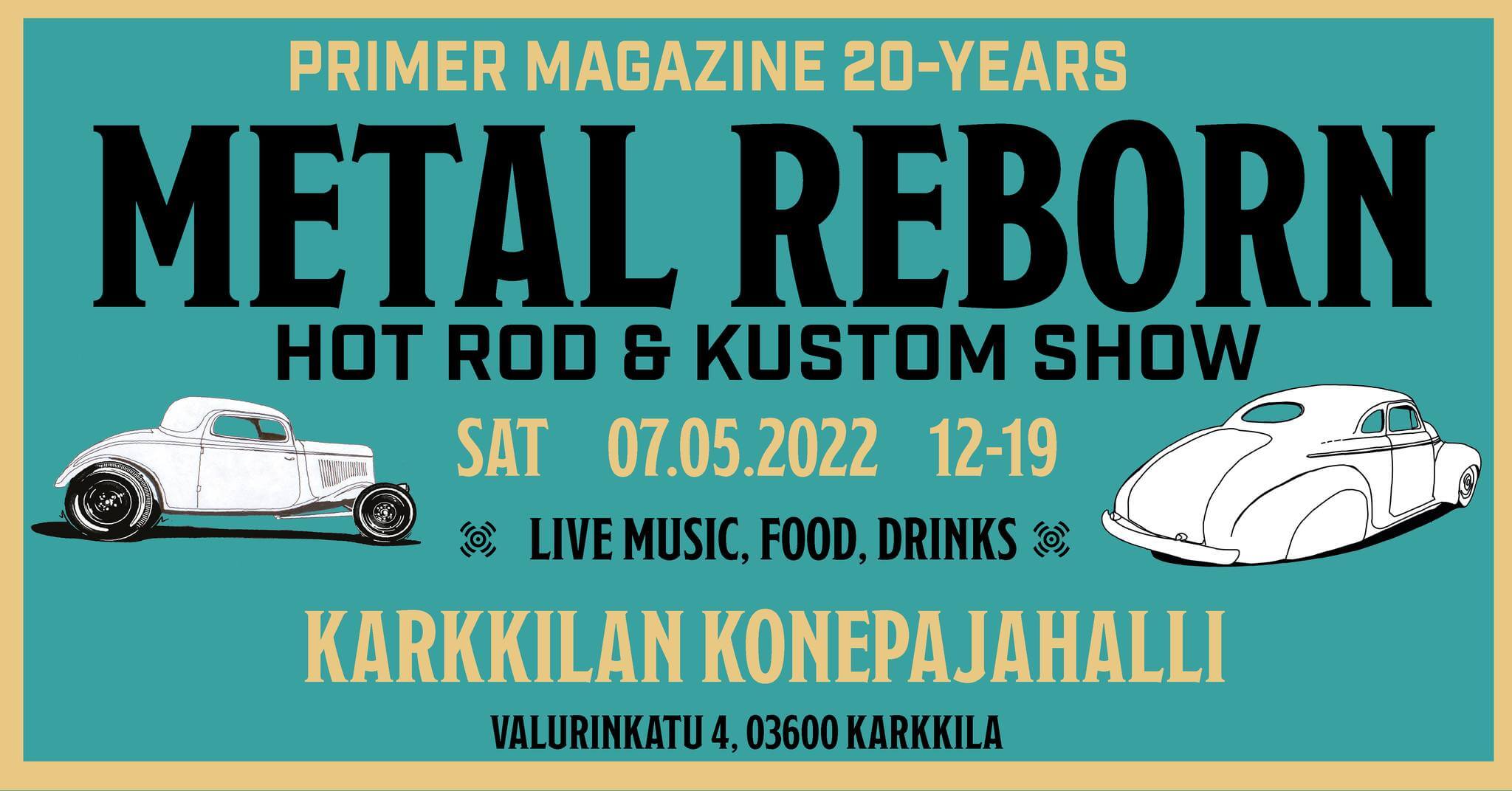 Primer-magazine autotapahtuma Karkkilassa mainosjuliste
