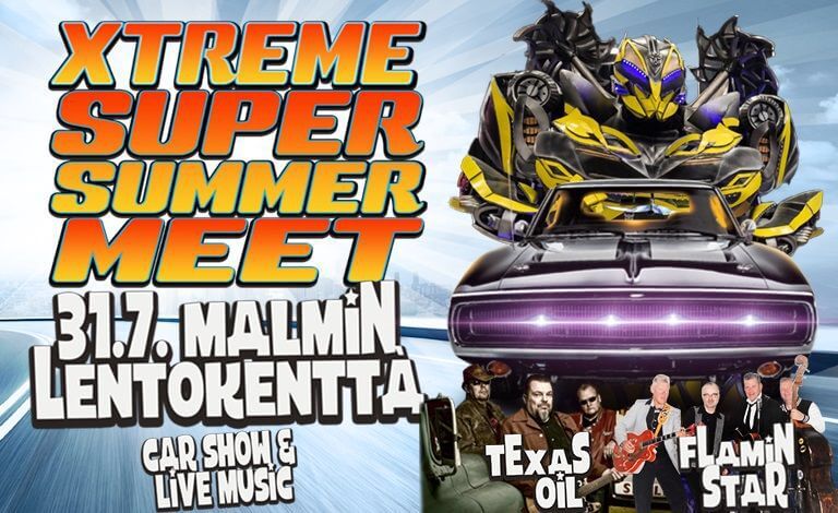 Extreme Super Summer meet 2022 Malmilla mainosjuliste