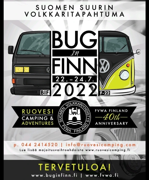 FVWA Bug In Finn volkkaritapahtuma Ruovedellä 2022