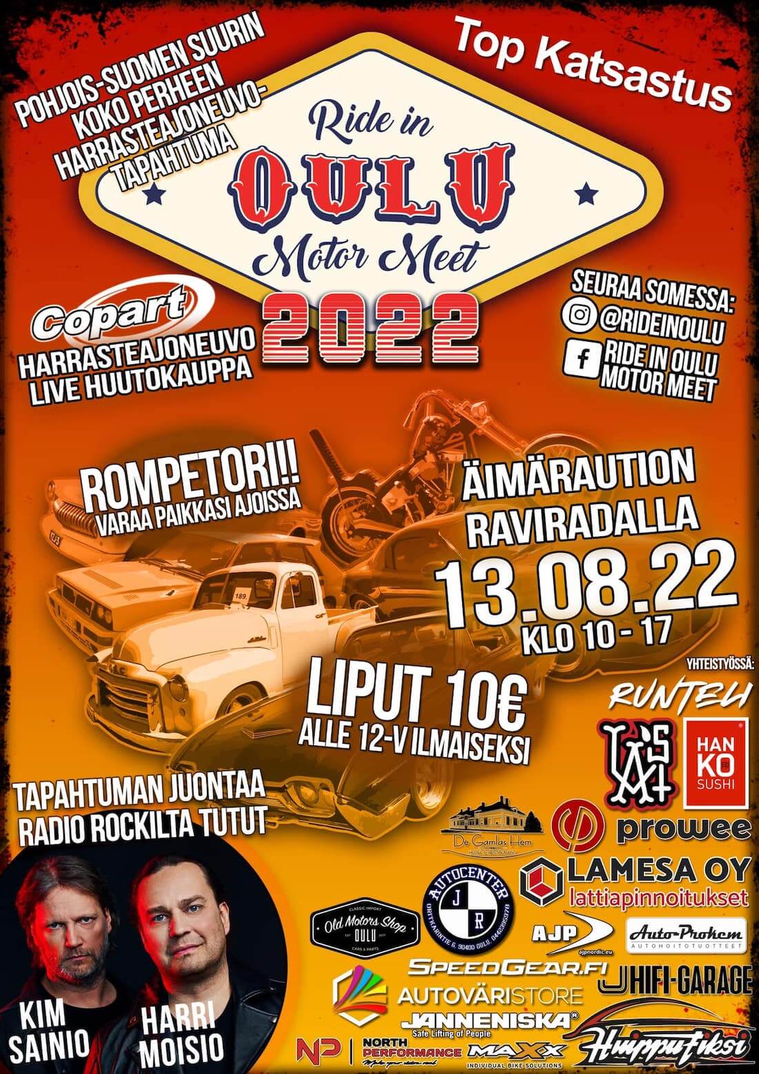 Ride in Oulu Motor Meet 13.8.2022