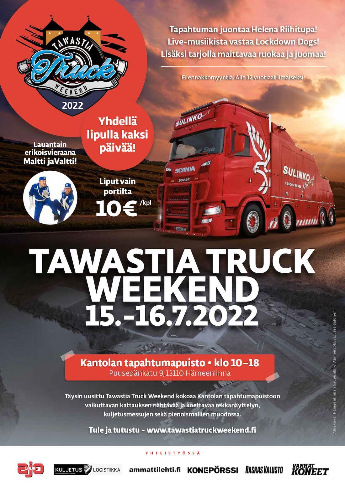 Tawastia Truck Weekend tapahatuman mainos
