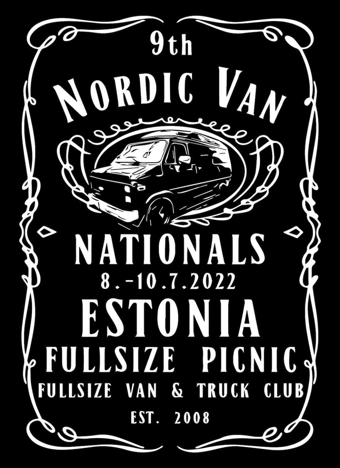 Nordic Van Nationals 2022 tapahtuman mainosjuliste