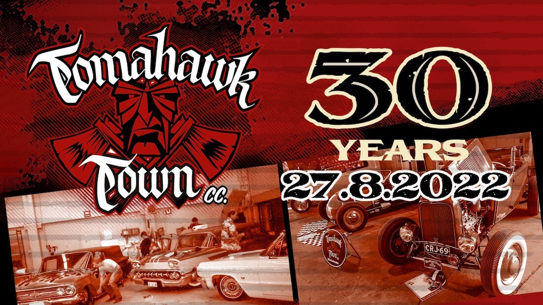 Tomahawk Town 30-vuotisbileet mainos