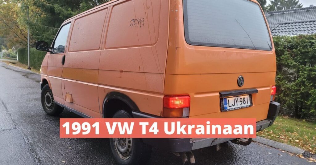 Oranssi 1991 VW T4 Kastenwagen pakettiauto