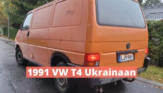 Oranssi 1991 VW T4 Kastenwagen pakettiauto