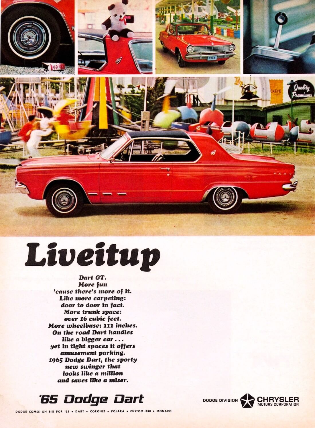 1965 Dodge Dart GT:n mainosjuliste