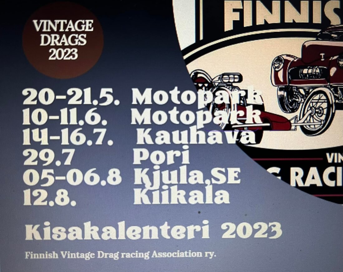 Vintage Drags kisakalenteri 2023