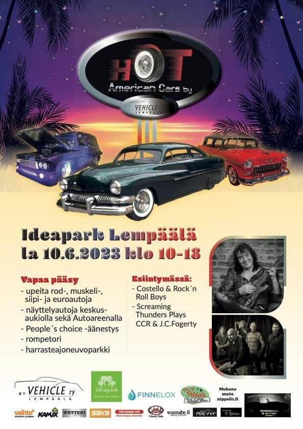 Hot American Cars Ideapark 2023 juliste