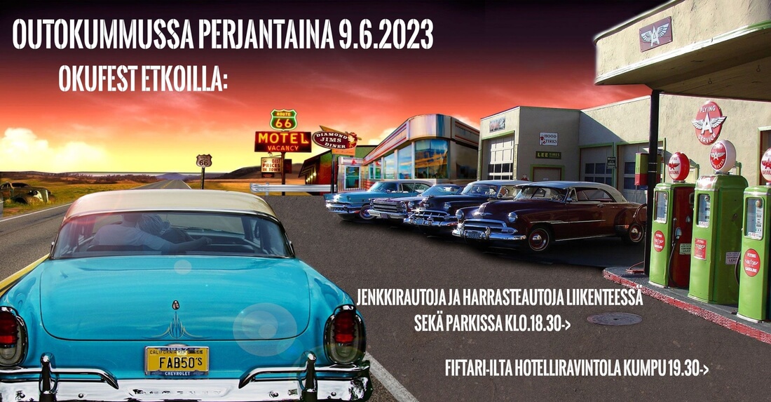 Fifties Night autotapahtuman mainoskuva