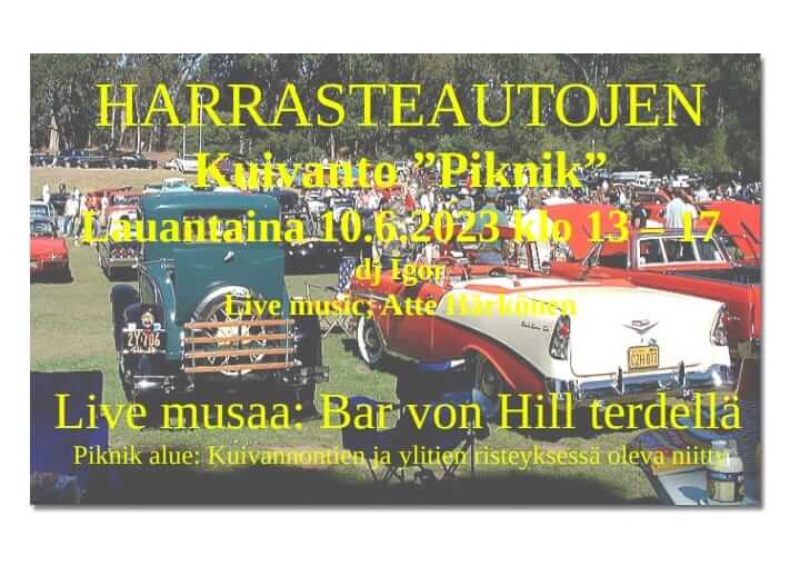 Kuivanto Piknik autotapahtuman mainos