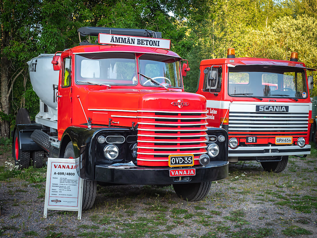 1966 Vanaja A-69R ja 1980 Scania kuorma-autot