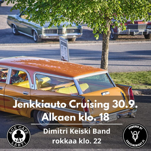 Jenkkiautojen kauden päätös cruising Lahti