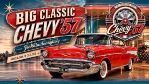 Chevy 57 Boulevard mainos Jenkkiautonäyttelyssä